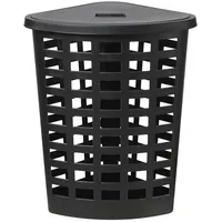 Plast Team Wäschesammler BOSTON, 54 Liter, eckig, schwarz