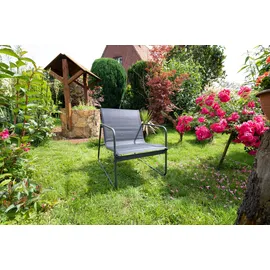 ACAMP Rhodos Loungeset 4-teilig grau/schwarz