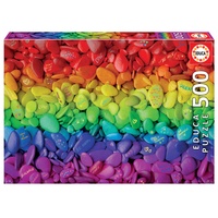 Educa 19248, Kieselsteine, 500 Teile Puzzle für Erwachsene und Kinder ab 10 Jahren, Regenbogen