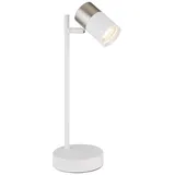 GLOBO lighting Tischleuchte Beistelllampe Schreibtischlampe Metall Weiß Wippschalter h 35 cm