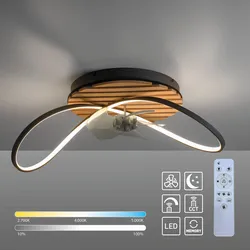 OTTO HOME Deckenleuchte "Ullii Akustikpaneele", braun (holz, natur), 1, H: 28,1cm, 1 Stk., Leuchten, Deckenventilator, Holz, Akustik, Paneele, Ventilator, Lampe, Deckenleuchte
