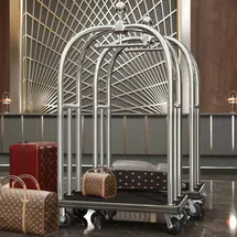 GGM Möbel HILTON | Hotelgepäckwagen | Chrom | max: 300kg | Gepäckwagen Hotelwagen, Kofferwagen