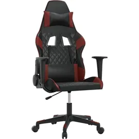 vidaXL 345518 Gaming Chair mit Massagefunktion schwarz/weinrot