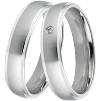 Trauring »Schmuck Geschenk Silber 925 Trauring Ehering Partnerring LIEBE«, Made in Germany, wahlweise mit oder ohne Zirkonia, 83860550-52 silberfarben + kristallweiß mit Zirkonia
