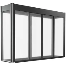 Biohort Gewächshausaufsatz Florentina für HochBeet 2m x 0,5m Dunkelgrau-Metallic