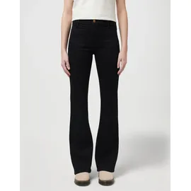 Wrangler Flare Jeans mit High Waist in Schwarz-W33 / L34