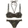 Bruno Banani Bügel-Bandeau-Bikini Damen Schwarz/Gold 38 Cup E