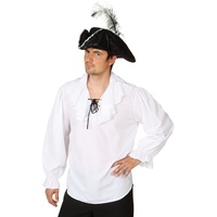 Amakando Piratenhemd weiß Pirat Hemd L 54/56 Piraten Bluse Piratenbluse Herrenhemd Karneval Kostüme Männer Freibeuter Herrenhemd Seeräuber Herrenbluse