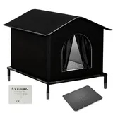 Katzenhaus für den Außenbereich,Wasserdichtes Nest,Katzenhaus mit erhöhter Basis wetterfest für Outdoor - Für Hunde Katzenjunges Hühner Tiere Außenbereich Terrasse Balkon