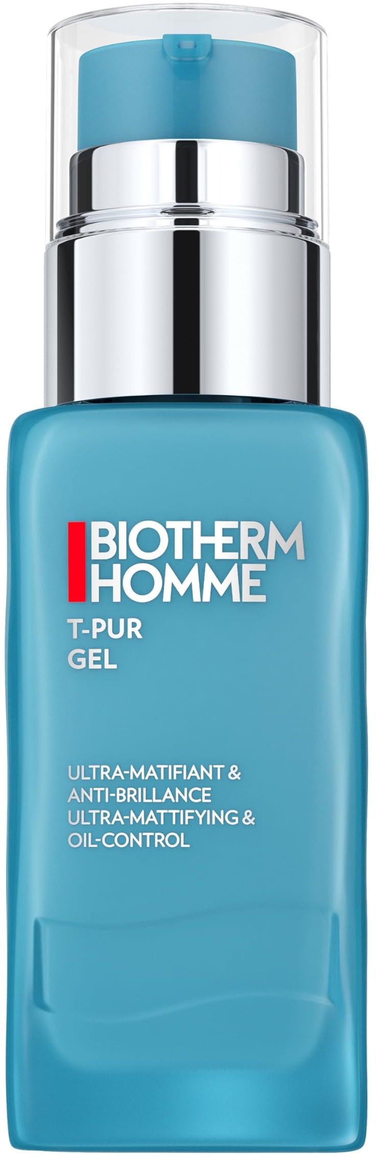 BIOTHERM Homme T-PUR Gel, erfrischendes Gesichtsgel für Männer, mattierende Tagespflege mit Meeresmineralien, für ein verfeinertes Hautbild und einen ebenmäßigen Teint, 50 ml