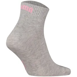 Puma Quartersocken 12er Pack Grau/Pink/Weiß 39-42