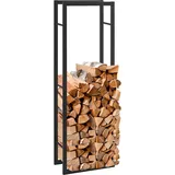 Karat Kaminholzregal Metall 100 x 25 x 100 cm Schwarz