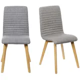 Home Affaire 4-Fußstuhl »Arosa Esszimmerstuhl, Polsterstuhl, Küchenstuhl, Speisestuhl, Essstuhl«, (Set), 2 St., Chenille, 2er-Set, Beine aus Massivholz Eiche oder Buche, mit gestepptem Stoff