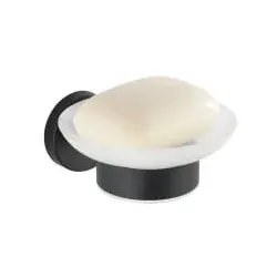 WENKO Bosio Black Seifenablage 24236100 , Farbe: schwarz / mattiert