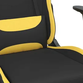 vidaXL Gaming-Stuhl mit Massage & Fußstütze Schwarz und Gelb PC