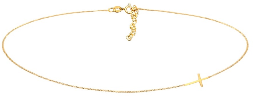 Elli Choker Kreuz Religion 925 Sterling Silber Ketten   Damen 