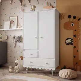 lookway Kinderkleiderschrank Babushka 2-türig  weiß
