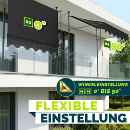 tillvex Klemmmarkise 200 cm anthrazit