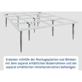Hörmann Schraubfundament 6 x 6 x 66 cm Silber