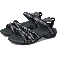 Teva Tirra Womens Sandale, Palms Black/White, 38 EU
