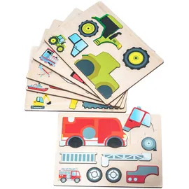 Eduplay Magnetpuzzle Transport mehrfarbig