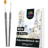 OfficeTree Aquarellpapier 40 St. 300 g/m2 Weiß