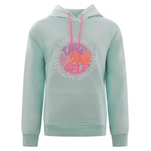 Zwilling Zwillingsherz Sweatshirt, in Pastell mit neonfarbener "Love Yourself" Stickerei & pinker Kordel Zwillingsherz türkis SM