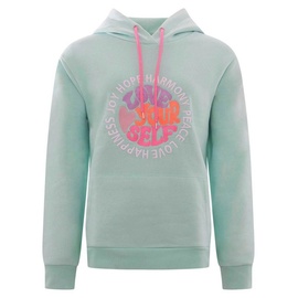 Zwilling Zwillingsherz Sweatshirt, in Pastell mit neonfarbener "Love Yourself" Stickerei & pinker Kordel Zwillingsherz türkis SM