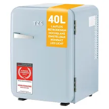 First Austria Retro Mini Kühlschrank 40 l 56,2 cm hoch Blau