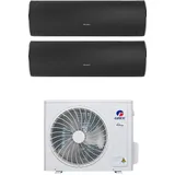 Gree Fairy Dark 2 Raum 2x 3,5kW R32 WiFi Klimaanlage Aggregat 6,1kW