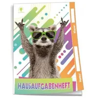 trotsch Trötsch Hausaufgabenheft für Schlaue Waschbär: A5, 96 Seiten, mit extra starkem Klarsichtumschlag