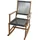 Mendler Schaukelstuhl HWC-P73 Akazie Holz 0 x 0 x 0 cm Beige/Olivgrün