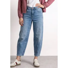 STREET ONE High Waist Barrel Leg Jeans, im Loose Fit - blau