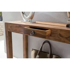 FineBuy Konsolentisch 120 x 40 x 0 cm Braun
