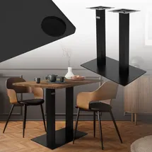 ML-Design Tischgestell Doppel 72 cm Metall Schwarz