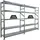 Proregal Fachbodenregal Proximo | Komplettregal | HxBxT 200x300x50cm | 5 Ebenen | Fachlast 130 kg | Beidseitig nutzbar | Verzinkt