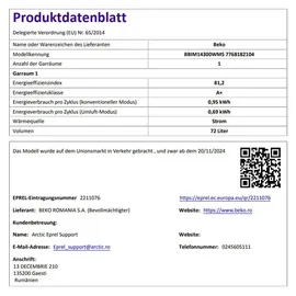 Beko SteamShine® Herdset Teleskopauszug + Induktionskochfeld 60 cm
