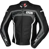 IXS Sport LD RS-600 1.0 Lederjacke - Schwarz/Grau/Weiß - 52