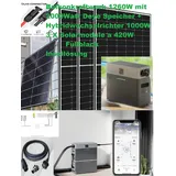Balkonkraftwerk 1260W + 2000W Speicher Deye 1000W Wechselrichter Powerstation