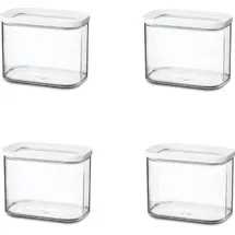 Mepal | Modula Vorratsdosen-Set 4-tlg. | 1000 ml | weiße Deckel | Frischhaltedosen | perfekt für trockene Lebensmittel