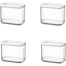 Mepal | Modula Vorratsdosen-Set 4-tlg. | 1000 ml | weiße Deckel | Frischhaltedosen | perfekt für trockene Lebensmittel