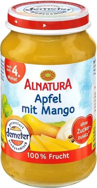 Alnatura Bio Apfel mit Mango (ab 5 Monaten) 190 g