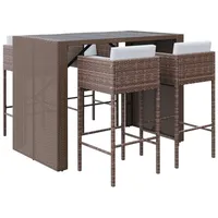 vidaXL Gartenbar Set 5-tlg. Braun
