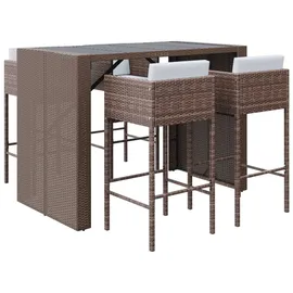 vidaXL Gartenbar Set 5-tlg. Braun