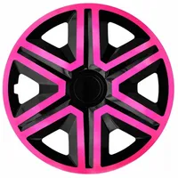 NRM Radkappen Action Doublecolor, 14 in Zoll, (4-St) 14" Radkappen Komplettset Radzierblenden rosa