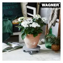 Wagner Kübelroller Stein Ø 28 cm Dunkel