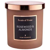 BUTLERS SCENTS OF HOME Duftkerze Rosewood & Almond mit Sojawachs Kerzen 0,2 kg