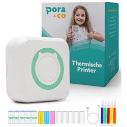 Pora&Co Mini-Fotodrucker für Smartphone, grün