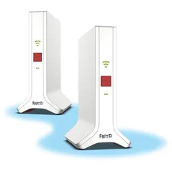 AVM FRITZ!Mesh Set 4200 2er-Set - Für bestes WLAN überall, Triband Wi-Fi 6 für ultraschnelle Leistung
