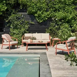 Oviala Business Gartenmöbel 5-Sitzer terracotta